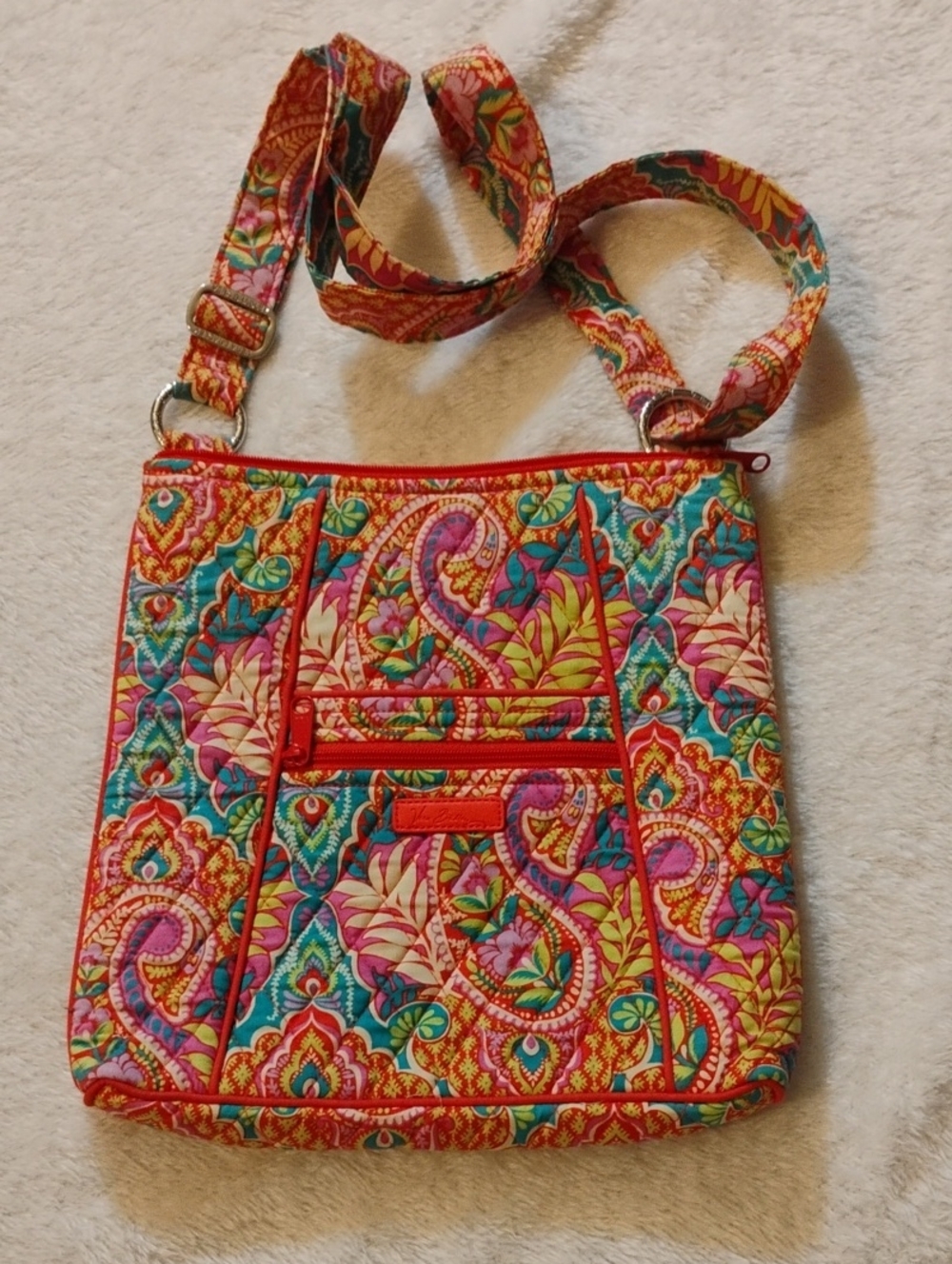 Vera Bradley Paisley In Paradise Crossbody Quilted Bag